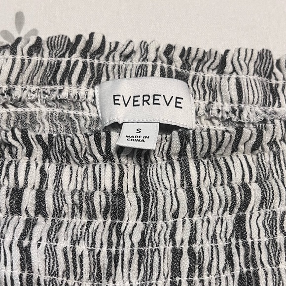 Evereve Sydney Stripe Off The Shoulder Blue & White Flowy Blouse Top Sz S - Picture 5 of 13